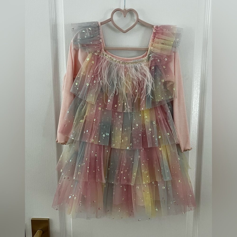 Petite Hailey Ombré Ruffle Dress